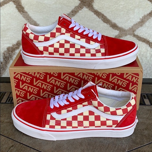VANS OLD SKOOL PRIMARY CHECK Rng Red/White WMNS - Picture 16 of 16